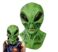Generico Costume Masque - Viso intero creativo con occhi grandi | Puntelli della casa stregata Copertura per adulti per cosplay horror per spettacoli teatrali Creepy Green Character Feste in maschera
