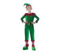 Genérico Costume natalizio per bambino - Costume festivo da assistente di Babbo Natale - Abiti per bambini per feste a tema, teatro e fotografia di Natale