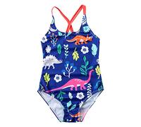Generico Costume One Piece - Costume da Bagno Estivo Moda da Ragazza Costume da Bagno per Bambini e Carino Costume da Bagno per Dinosauro Costume da Bagno per Bambini (Blue 6-7 Years)