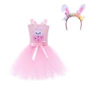Generico Costume Pasqua Bambino 2-12 Anni Vestito Tulle Coniglio Per Party Spettacoli Teatrali Eventi Speciali Abbigliamento Di Carattere Morbido E Comodo