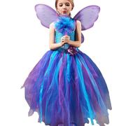 Genérico Costume per bambine - con vestito per concorso - costume per Halloween | per spettacolo scenico Halloween Cosplay festa Fiera Festival Natale Vacanze