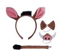Genérico Costume per Cosplay Animale - Kit di Costume da Maschera e Coda realistici | Set di costumi divertenti per feste di Halloween, Cosplay, scenari, riunioni, eventi a tema