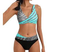 Generico Costume Perizoma Le Coordinate della Felicit Hot Drill Costumi da Bagno Donna di Marca (Mint Green, L)