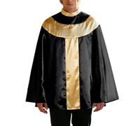 Generico Costume Religioso da Prete per Uomo, Mantello Cattolico in Tessuto Metallico,Comodo Elegante Tempo libero Festivalmente Piviale per Messe, Costume da Sacerdote per Carnevale e Cerimonie