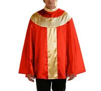 Generico Costume Religioso da Prete per Uomo, Mantello Cattolico in Tessuto Metallico,Comodo Elegante Tempo libero Festivalmente Piviale per Messe, Costume da Sacerdote per Carnevale e Cerimonie