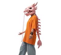 Genérico Costume scheletro Dinosauro Realistico - 80 cm/120 cm Costume Osso 3D Portatile di peluche con testa e colonna per bambini e adulti. Accessorio scenario Halloween & Cosplay.