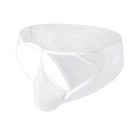 Generico Costume Slip Uomo Mutande Cotone Boxer Fantasia Intimo Sexy Hot per Sesso Aperto Lingerie Bianco 3 Pack