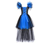 Generico Costume Strega Halloween per bambina, Vestito e tiara con cappello, Stregas, Witches, Licenza Ufficiale per Halloween, Cosplay, Carnevale