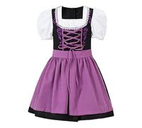Generico Costume tedesco per bambini,Costume da ragazza tedesca | Abito Dirndl Abito per bambini di Halloween | da Festa della Birra per, Dirndl per da 2 a 12 anni, Festa della