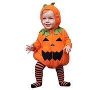Generico Costume Zucca Neonato Bambino Costume Da Pumpkin Unisex Vestito Per Neonati Zucca Vestito Da Carnevale Bambine Tutina Pagliacetto Tuta Bimbo Set 0-24 Mesi Invernali Body Set Di Jumpsuit