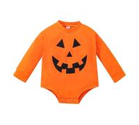 Generico Costume Zucca Neonato Zucca Vestito Da Carnevale Unisex Costume Da Pumpkin Cosplay Vestito Per Neonati Invernali Body Tutina Pagliacetto Bambine Set Di Jumpsuit Tuta Bimbo Set 0-24 Mesi