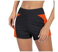 Generico Costumi Assorbenti per Ciclo Bikini Mestruale Donna Pantaloncini a Prova di Perdite Costume Mestruale Ragazza, a Vita Alta Slip Costume da Bagno per Ciclo Piscina Durante (Arancia, S)