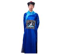 Generico Costumi Carnevale Cosplay Alla Moda Per Casa Leisure E Performance Ricamo Versatile Stile Per Tutte Le Stagioni Costume Carnevale Dinastia Qing Zombie Elegante(Blue, One Size)