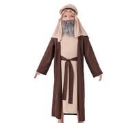 Genérico Costumi Cosplay | Abbigliamento Arabo Per Feste - Vestiti Da Costume Per Personaggi Anziani,Per Giovani Uomini in Feste, Spettacoli, Spettacoli e Teatro