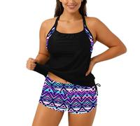 Generico Costumi da Bagno da Donna Bikini Donna Mare Spiaggia e Piscina Due Pezzi con Tasche Segrete nei Slip - Funzionale per Vacanze Attive