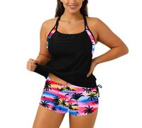 Generico Costumi da Bagno da Donna Bikini Donna Mare Spiaggia e Piscina Due Pezzi con Tasche Segrete nei Slip - Funzionale per Vacanze Attive