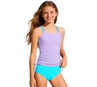 Generico Costumi da Bagno per Bambine Bikini a Due Pezzi con Stampa Tankini e Pantaloncini abbinati Grazioso Completo da Bagno Estivo per Giocare Bello