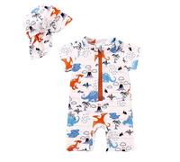 Generico Costumi da Bagno per Ragazzi - Costume da Bagno per Neonati E Bambini con Cerniera con Cappello per Neonati E Bambine