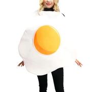 Generico Costumi Di Halloween - Completo Poached Egg E Bacon Carnevale | Abbigliamento Role Play Design Cibo - Per Creatori Contenuti Social Media Carnevale Spettacoli Role-Playing Feste In Maschera