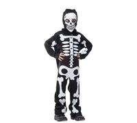 Generico Costumi halloween bambini Scheletro Halloween Cranevale Bambino 3-12 Anni Vestito da Scheletro Travestimento Ragazzo Bimbo Cosplay
