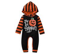 Generico Costumi Halloween Neonato Zucca Costume Da Pumpkin Bambino Vestito Per Neonati Cosplay Vestito Da Carnevale Tuta Bimbo Completo Di Halloween Bambine Set Di Jumpsuit Ragazze Set 0-24 Mesi