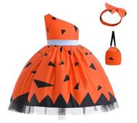 Generico Costumi Halloween Per Bambini Abito Con Copricapo, Borsetta