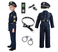 Genérico Costumi per bambini, Costume - Polizia Per Travestirsi, Set Gioco Ruoli Agente, Feste A tema Halloween Spettacoli scolastici | Multipurpose Outdoor Indoor Utility Elegant