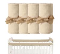 Generico Cot Rail Protector - Cot Rail Wrap Protector | Adjustable Straps 2 Pieces Breathable Cotton Gauzefor Bedroom Living Room Warm Seasons Indoor Environments