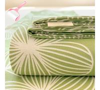 Generico Cotton Full Size Bed Sheet Set,Queen Size Lightweight Sheet with Striped Printed,Thick Woven Bedding with Pillowcases,All Season Soft Breathable Bed Sheets for Home Dorm