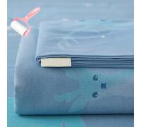 Generico Cotton Full Size Bed Sheet Set,Queen Size Lightweight Sheet with Striped Printed,Thick Woven Bedding with Pillowcases,All Season Soft Breathable Bed Sheets for Home Dorm