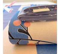 Generico Cotton Full Size Bed Sheet Set,Queen Size Lightweight Sheet with Striped Printed,Thick Woven Bedding with Pillowcases,All Season Soft Breathable Bed Sheets for Home Dorm