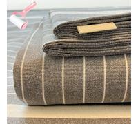 Generico Cotton Full Size Bed Sheet Set,Queen Size Lightweight Sheet with Striped Printed,Thick Woven Bedding with Pillowcases,All Season Soft Breathable Bed Sheets for Home Dorm