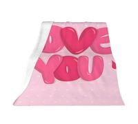 Generico Couch Blanket - Soft Tool, Heart Print Accessory, Lightweight Supply, Sofa Throw Gear, Warm Bedroom Item, Red Fabric Finish For Home Office Bed Living Room Daily Travel Car And Comfort