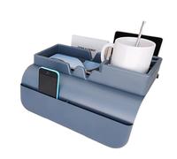 Generico Couch Cup Holder Tray,48x30x5cm Anti-Slip Silicone Organizer With Side Pocket - Spacious Couch Armrest Table -Secure Drink Placement For Phone Bed TV Sofa Desk Car Travel Laptop Chair