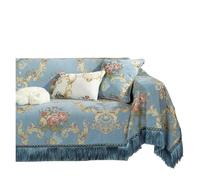 Generico couchcover, Asciugamano for divano Four Seasons Simple Tassel, coperta in ciniglia, copridivano antigraffio for gatti, cuscino in pelle,for home(Blue,Chaise-170x300cm)