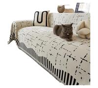 Generico couchcover, Coperta for divano in ciniglia estiva for il commercio estero, asciugamano, copripolvere, quattro stagioni, antigraffio for gatti,for home(White tea,180x300cm)