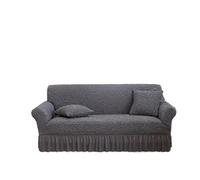 Generico couchcover, Copridivano elasticizzato con gonna for divano da 1/2/3/4 posti, super morbido, in tessuto a bolle, anti-scivolo, a prova di animali domestici,for home(Purple,4-Seater 235-300cm)