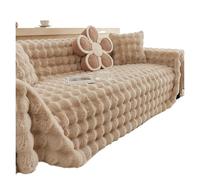 Generico couchcover, Copridivano invernale in pelliccia sintetica di coniglio, spesso e antiscivolo, caldo e accogliente.,for home(Camel,180x340cm)