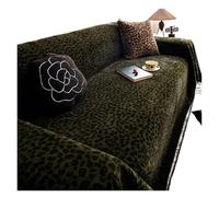 Generico couchcover, Un copridivano con stampa leopardata, completo di tutto, antiscivolo e antigraffio for l'autunno e l'inverno.,for home(Dark green,180X130CM)