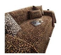 Generico couchcover, Un copridivano con stampa leopardata, completo di tutto, antiscivolo e antigraffio for l'autunno e l'inverno.,for home(Brownish yellow,180X130CM)
