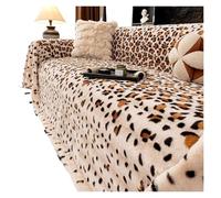 Generico couchcover, Un copridivano con stampa leopardata, completo di tutto, antiscivolo e antigraffio for l'autunno e l'inverno.,for home(Milk yellow,180X130CM)