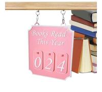 Generico Counter Bookish Decor - Decorative Sign Book Nook Decor | Hanging Bookshelf Counter | Books Read This Year Counter Up To 999 Modern Ornament For Men Study Reader Library Books Lovers