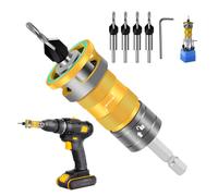 Generico Countersink Drill Bit Set - 7 Piece Adjustable Depth Stop - Quick Change Drilling Tool Kit - for Wood MDF Plywood Aluminum Non-Ferrous Metals