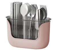 Generico Countertop Cutlery Holder - Three Section Utensil Caddy, Transparent Spatula Storage Rack, Kitchen Silverware Organizer | Cooking Counter Arrangement, Organization, Home Culinary Utility