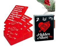 Generico Couples Card Game for Adults - 50 Romantic Date Night Challenge Cards | Intimate Relationship Game for Valentine's Day Birthday | Portable Travel Couples Activity Gift