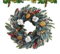 Genérico Couronne De Porte, Guirlande Décorative Murale,Couronne De Noël Artificielle | Pour Intérieur Fenêtre Mur Maison Garage Cheminée Armoire Mariage Hiver