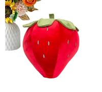 Generico Coussin Peluche Fraise - Rembourré Extra Doux 30 cm, Coussin Texturé Réaliste, Accessoire Déco Confortable, Cadeau Filles Garçons | Canapé Maison Idée Cadeau Noël Chaussette