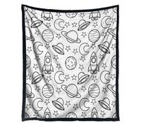 Generico Couverture à Colorier - 150x127 cm Créative Confortable et Douce | Couverture DIY en Tissu à Dessiner | Décoration Intérieure Activité Familiale pour Vacances Saint-Valentin Anniversaire