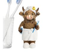 Generico Cow Statue,Realistic Windowsill Ornament Animal Cute Decor,Shower Resin Cows Animal Figurines - Weatherproof For Home Bathroom Bedroom Living Room Outdoor Garden Yard Patio Farmhouse Office