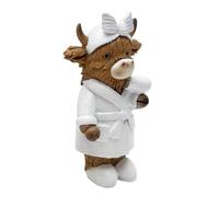 Generico Cow Statue - Rustic Figurine, Realistic Ornament for Home Bathroom, Resin Decoration with Cute Design, Farmhouse Decor, Animal Sculpture for Living Room Garden and Patio